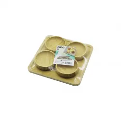 İbico İ22-264 Ahşap Bambu ( 5pcs ) ( Çerezlik & Lokumluk ) Kase Seti ( 22x22cm )*24