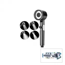 İbico K13-043 ( Masaj Uçlu=elastik Silikon ) Ultra Duş Başlık ( 360° ) ( 3 Mod= Fonksiyonlu ) ( Su Stop Tuşlu )*56