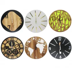 İncir-700-053 Mdf Duvar Saati Karışık Lux*12=k