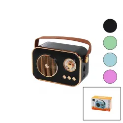 M4 Portable Pl-4641 (wireless) Hoparlör & Speaker (ışıklı) (usb Şarjlı) (renkli Kasa & Bronz Çerçeve)(usb & Dc 5v & Tf)*80