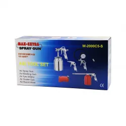Max-extra W-2000c5-s Hava Basma Alet Seti (4tabanca Boya Püskürtme& Yıkama& Şişirme& Temizleme-kurutma)*10