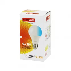 Nisaluce Eamp-074/bm ( 9+2w E27 ) ( Beyaz-mavi ) Led Ampul*10x20