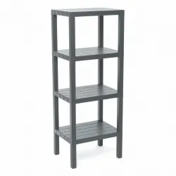 Ombeg Om-0220-2115 ( 4 ( Düz ) Raflı & Gri ) Modüler Ünite Plastik*6