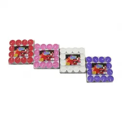 Onton-41 ( 32pcs ) ( Renkli ) Tea Light Yuvarlak Mum Mix*48