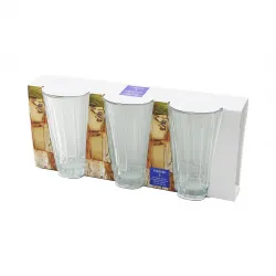 Paşabahçe Nessıe-520025 ( 3pcs ) Üçlü Cam Meşrubat Bardak*6=k