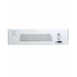 Platoon Pl-374 K-06 Beyaz Dock Wıreless Kablosuz Klavye Mouse Set*30