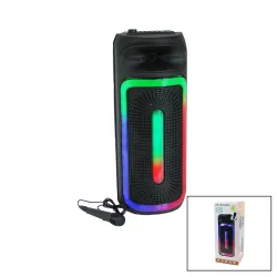 Platoon Pl-4127 Karaoke (mikrofonlu) Wireless Hoparlör & Speaker (ışıklı) (usb Şarjlı) (dc 5v & Tf & Aux) ( 8 Inch )*6