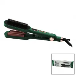 Powertech Tr-2820 (2ın1) (fırça & Dalgalı) Saç Düzleştirici (led Ekran & Sıcaklı Ayar=140°-220° & 360° Döner Kablo)*1
