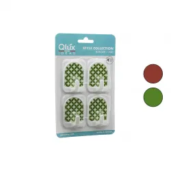 Qlux L-00609 ( 4pcs ) ( Kubbe ) ( Pano ) Plastik Askı ( Yapışkanlı Montaj )*50