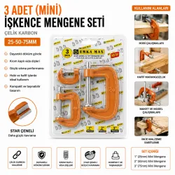 Realözs Özs-1263 ( 3pcs ) ( Mini ) İşkence Mengene Seti ( Çelik Karbon ) ( 25-50-75mm )*72
