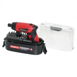 Rodex Rdx-308 (53pcs Bits Uç) (şarjlı) Vidalama & Tornavida (rpm 210) (1/4 6.35mm) (3.6v Dc-1.5a Li-ıon Pil) (şeffaf Pls.çanta)*8