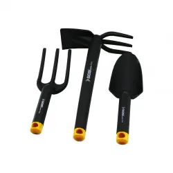 Sgs Tools Sgs-3120 ( 3pcs ) ( Plastik & Siyah ) Çapa Bahçe Seti ( Tırmık & Çapa & Kürek )*6=k