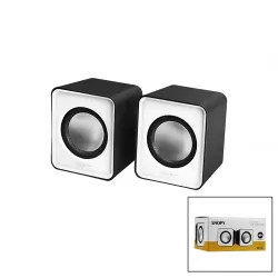 Snopy Sn-66 ( Beyaz ) Usb 2.0 Multimedya 1+1 Hoparlör Speaker Set 6w*100