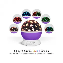 Star Master Dmr-4900 ( Dönerli & Ay Yıldız Görselli ) Gece Lambası ( Pilli & Usb =d.c 5v ) *60