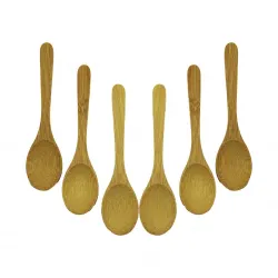 Tata Bamboo & Wood Dmr-8467 ( 6pcs & Oval ) Ahşap Bambu ( Çay Kaşık ) Seti*500