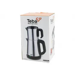 Teba Thc-800 Cm ( Çelik ) Elektrikli Çay Makinesi ( Çaycı Seti ) (1500w) (1.8lt+ 0.8lt) (360° Taban) (gizli Rezistans)*6