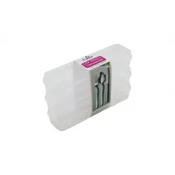 Timex Tim-195 (3pcs) (şeffaf Plastik) Çok Amaçlı Organizer (kapaklı Kutu) (24x7x4.5cm) (kaşık-çatal & Kalemlik & Kiş.bakım)*36=k