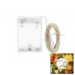 Wınnboss Wn-1212 ( 2 Pil ) ( 5mt ) ( Günışık ) Peri Led Dekor Lamba*10x100