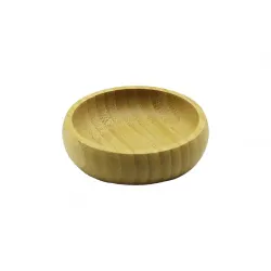 Yakut-10516 ( Tekli & Mini & Çap: 8.5cm ) Ahşap Bambu Çerezlik & Lokumluk Kase*300