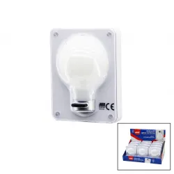 Zmax-3183 (ampul Model) (pilli) Dekoratif Gece Lamba (3 Mode Işık) (7.9x10.3x1.7cm)(3in1 Montaj=mıknatıs-vida-cırt Ypş.)*12x10