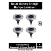 Güneş Enerjili Bahçe Aydınlatması - LED Zemin Lambası 4lü Set
