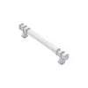 İbico-967 ( 12.8cm ) ( Yüzük Krom & Kulp Beyaz ) ( Kare ) Çekmece Kulp*10x5