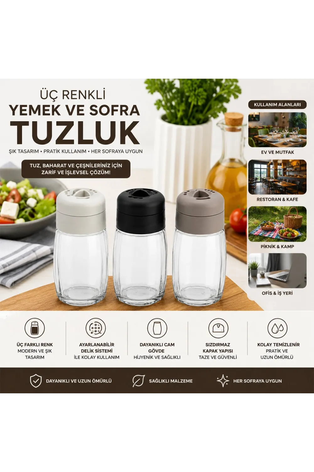 Egonex Qlux C-00283 Star Çokgen Tuzluk Cam 100cc*30=k