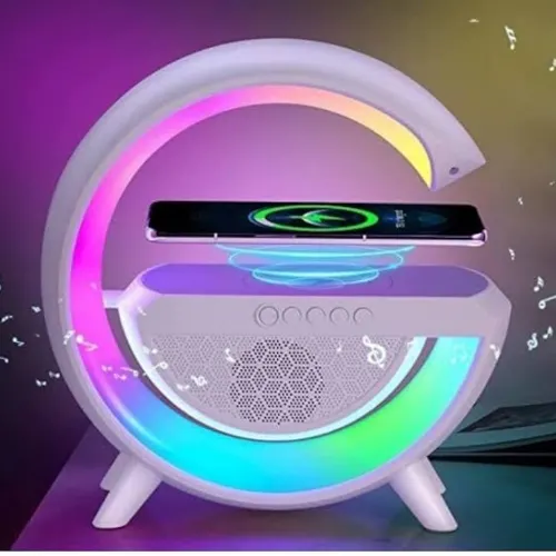 Kablosuz Telefon Şarj Bluetooth Hoparlör Istasyonu Ses Rgb Atmosfer Gece Işık Bt-2301
