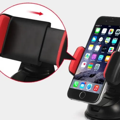 Araç İçi Torpido Ve Cam Vakumlu Kısa Boy Telefon Tutucu