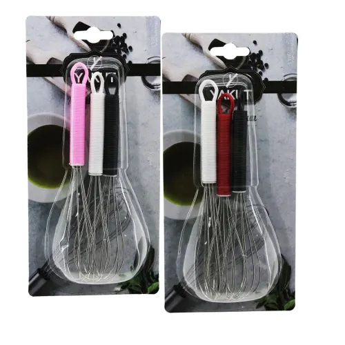 Baysa-1431 ( 9cm & Mini ) ( 3pcs ) Metal Çırpıcı & Plastik Saplı*300
