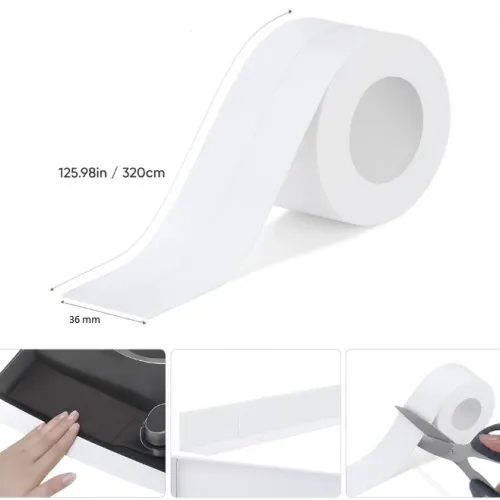 BEYAZ Su Sızdırmaz Lavabo Kenar Bandı (3.2m)