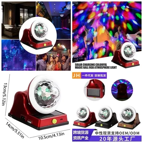 Çok Fonksiyonlu Güneş Enerjili 2 Modlu Parti Disko Işığı