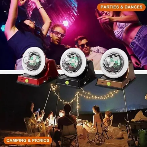 Çok Fonksiyonlu Güneş Enerjili 2 Modlu Parti Disko Işığı
