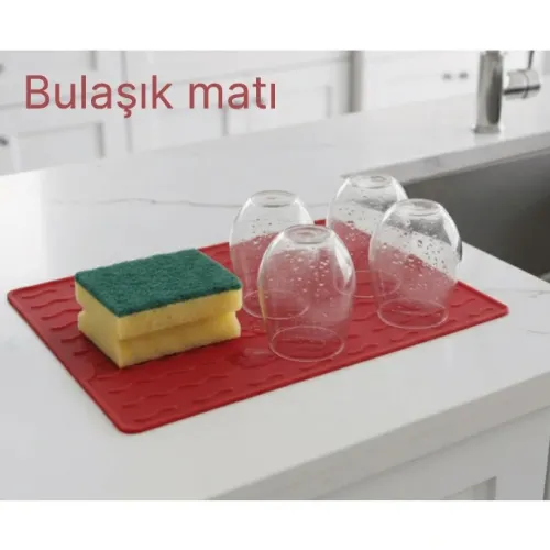 Egonex Silikon Bulaşık Kurulama Matı 30*40 Cm Gıdaya Uygun Uzun Ömürlü