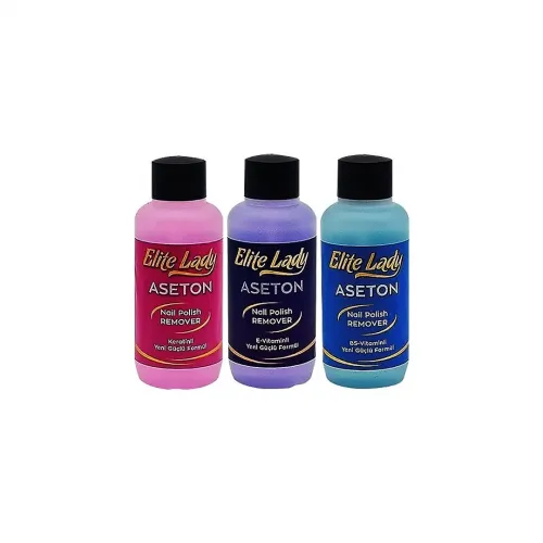 Elite Lady ( 125ml ) ( Mix ) ( B5 & E Vitamin & Keratin ) Aseton Oje Sil*12x4