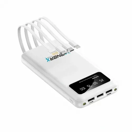 Enerx Enr-p20dc 20000 Mah 2.1 Amper Dahili Kablolu Powerbank Siyah