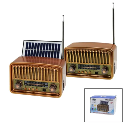 Everton Rt-852 Bt (solar Panelli & Usb Şarjlı) (bluetooth & Wifi) ( İbreli ) Fm Radyo (mp3 Usb & Tf Player) (4v Out & 5v In)*40
