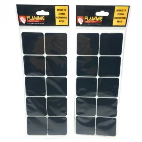 Flamme ( 45mmx45mm ) ( Kare ) Yapışkan Keçe*25x36