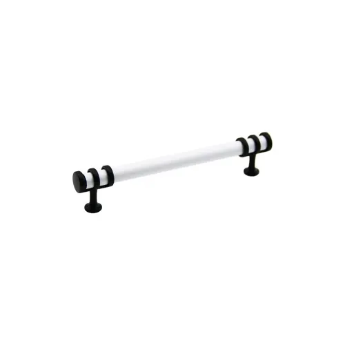 İbico-942 ( 12.8cm ) ( Yüzük Siyah & Kulp Beyaz ) Boru Çekmece Kulp*10x5