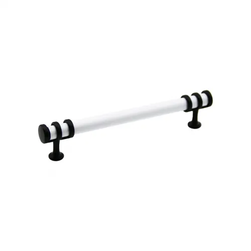 İbico-950 ( 16cm ) ( Yüzük Siyah & Kulp Beyaz ) Boru Çekmece Kulp*10x5