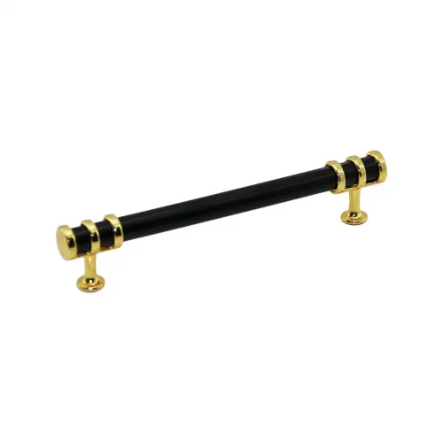 İbico-951 ( 16cm ) ( Yüzük Altın & Kulp Siyah ) Boru Çekmece Kulp*10x5
