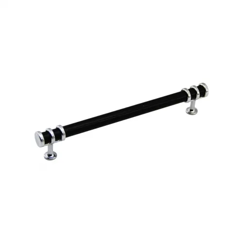 İbico-956 ( 16cm ) ( Yüzük Krom & Kulp Siyah ) Boru Çekmece Kulp*10x5