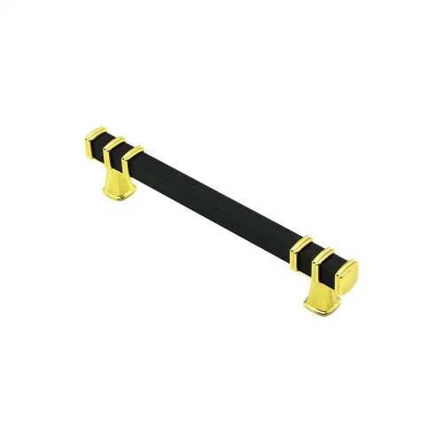 İbico-965 ( 12.8cm ) ( Yüzük Altın & Kulp Siyah ) ( Kare ) Çekmece Kulp*10x5