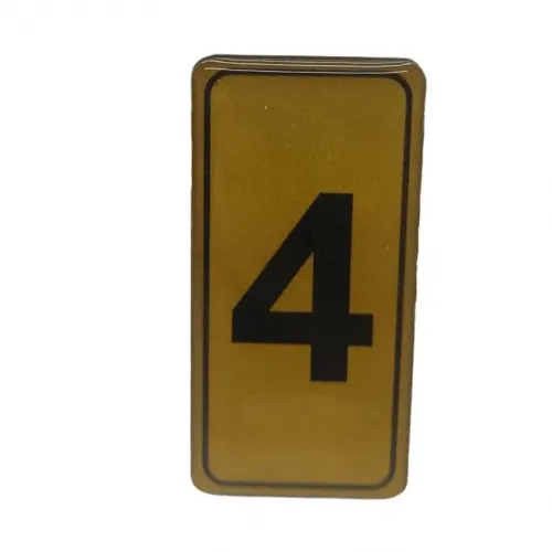 Kapı Numarası No-4 Silikonlu Yapışkanlı*10x20