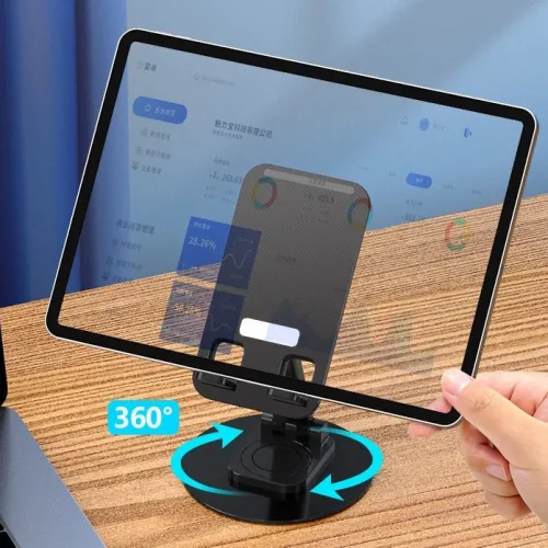 Katlanabilir Telefon Tutucu Stand Yuvarlak Tabanlı Cm-074