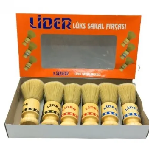 Lider-1102 ( Ahşap Saplı ) Sakal Fırçası*6x60