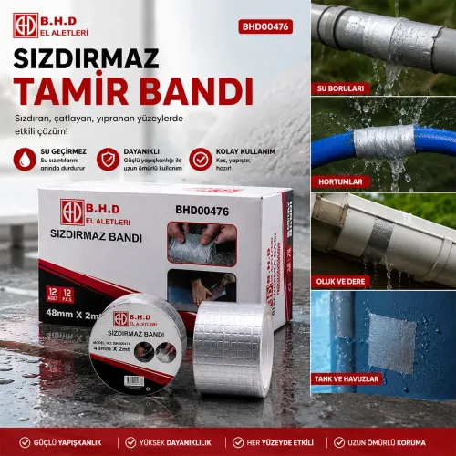Meg Gum Tape ( 48mmx1.5mt ) Su Sızdırmaz Sakız Tamir Bantı*96