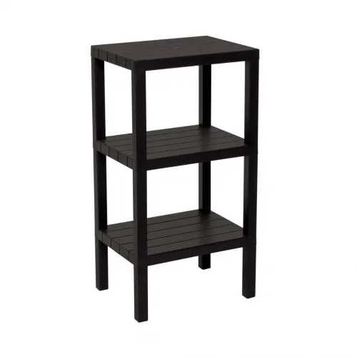 Ombeg Om-3102-0390 ( 3 ( Düz ) Raflı & Siyah ) Modüler Ünite Plastik*8