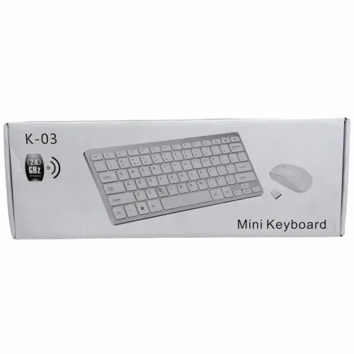 Platoon Pl-395 K-03 Mini Beyaz Wıreless Kablosuz Klavye Mouse Set*30