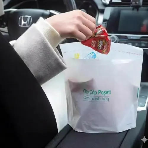 Pratik Su Geçirmez Oto Araba Çöp Poşeti Yapışkanlı 20 Adet